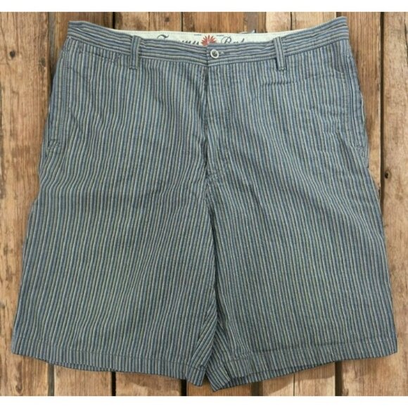 Tommy Bahama Mens Striped Cotton Shorts 35 - Picture 1 of 7
